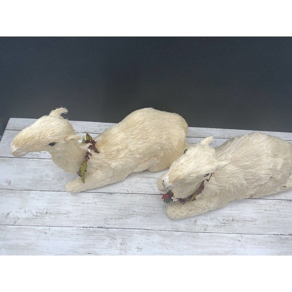 Trademark Exclusive Large Pair Decorative Nativity SITTING Lamas/Camels 11x16" - Picture 10 of 12